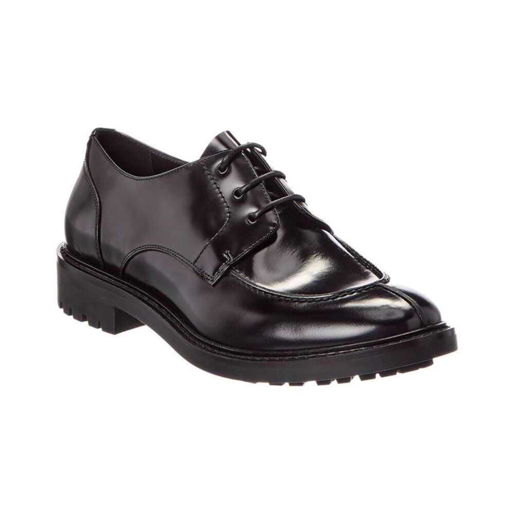 Saint Laurent Lino Leather Derby, Black